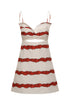 Victoria Cotton Mini Dress / Ivory Striped Helechos