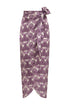 Mapara Martellato Silk Skirt / Ecru Ornament Lila