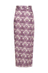Mapara Martellato Silk Skirt / Ecru Ornament Lila