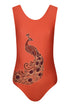 Mini Olympic / Orange Peacock - Polka Dots