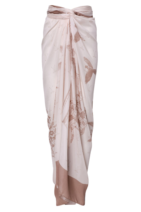 De La Falaise Cotton Silk Sarong / Beige