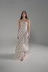 Sevillana Martellato Silk Maxi Dress / Ivory - Black Polka Palms