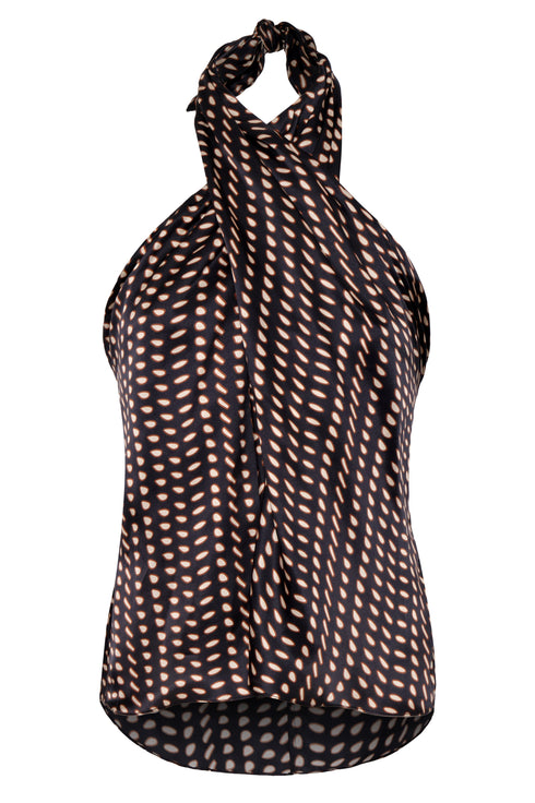 Cayetana Silk Blouse / Black Seeds