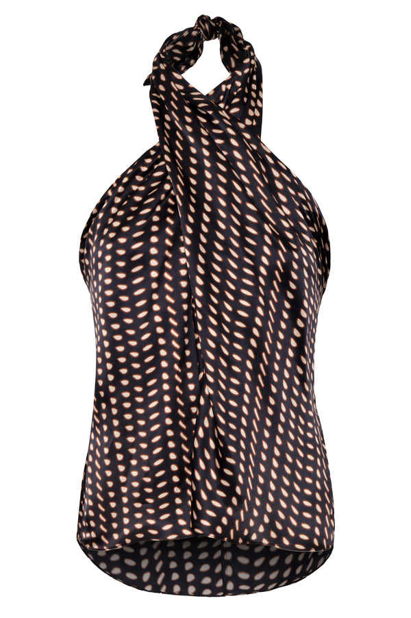 Cayetana Silk Blouse / Black Seeds