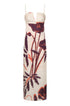 Antigüa Linen Midi Dress / Purple Gladiolos