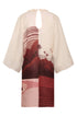 Andina Hand Embroidered Linen Mini Tunic / Red Tropical Landscape