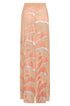 Solana Embroidered Mesh Maxi Skirt / Peach Palms