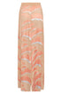 Solana Embroidered Mesh Maxi Skirt / Peach Palms