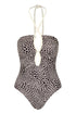 Saint Tropez One Piece / Ivory & Black Animal Print