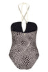 Saint Tropez One Piece / Ivory & Black Animal Print
