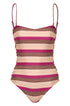 Las Balsas One Piece / Ethnic Pink Stripes