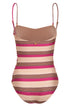 Las Balsas One Piece / Ethnic Pink Stripes