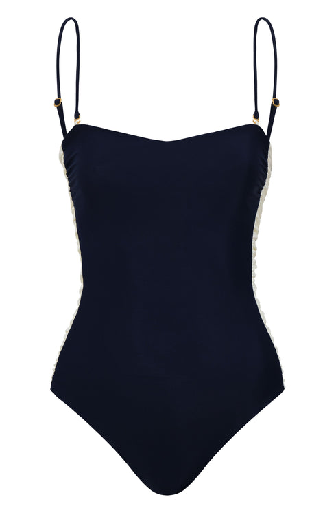 Las Balsas One Piece / Navy - Ivory