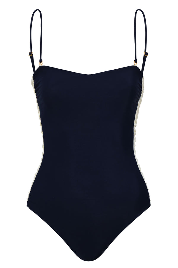 Las Balsas One Piece / Navy - Ivory