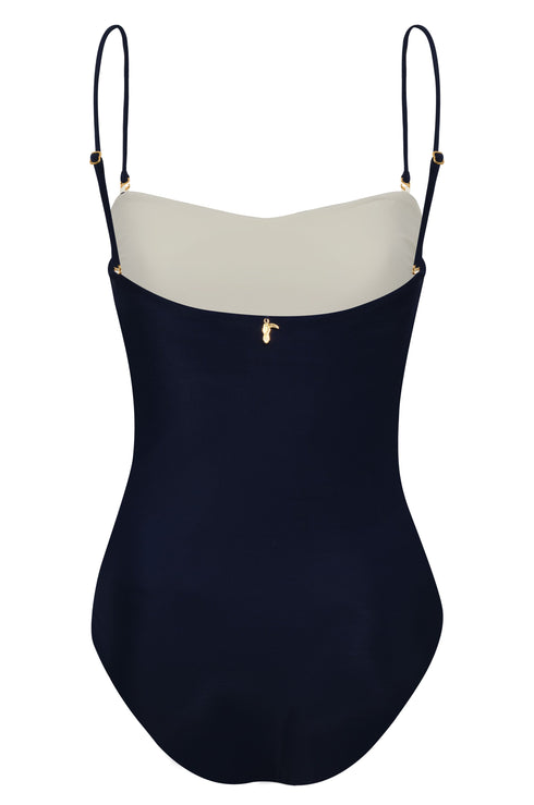 Las Balsas One Piece / Navy - Ivory