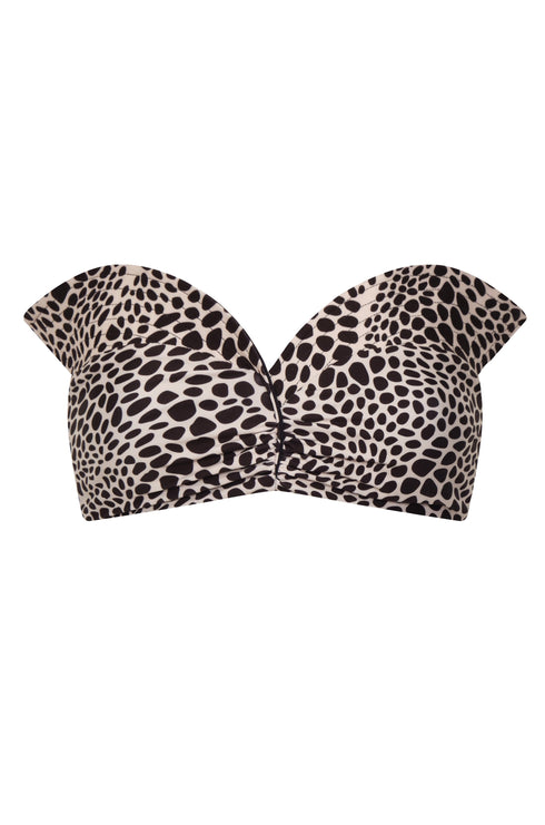 Victoria Top / Ivory & Black Animal Print