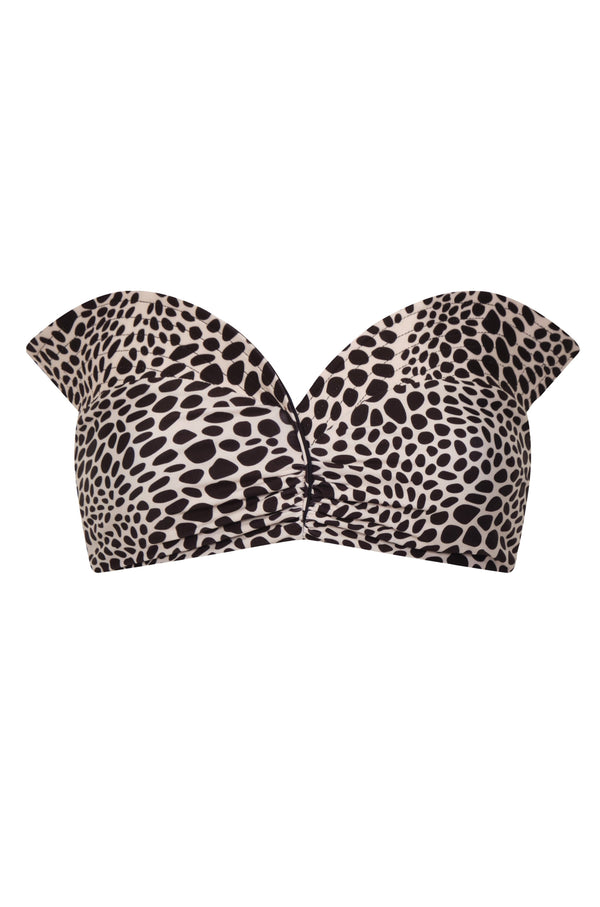 Victoria Top / Ivory & Black Animal Print