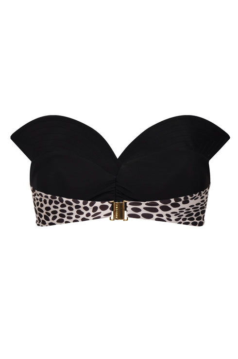 Victoria Top / Ivory & Black Animal Print