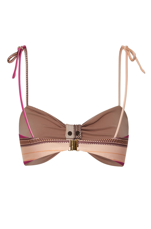 San Miguel Top / Ethnic Pink Stripes