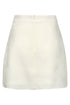 Carmelita Embroidered Linen Mini Skirt / Ivory Green Buganvilias