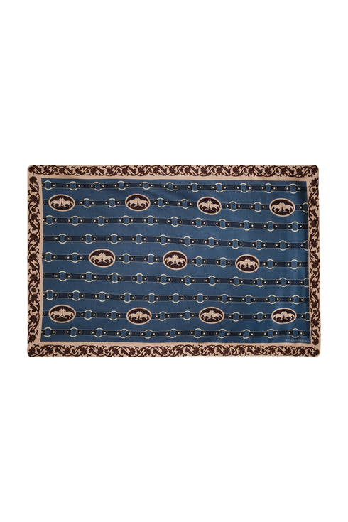 De La Falaise Cotton Silk Sarong / Blue Horse Reins