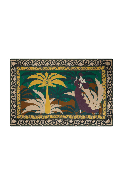 De La Falaise Cotton Silk Sarong / Green Dancer
