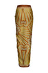 De La Falaise Cotton Silk Sarong / Yellow Intricate Shells