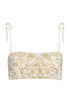 San Miguel Embroidered Top / Yellow Flowers - Ivory