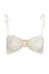 San Miguel Embroidered Top / Yellow Flowers - Ivory