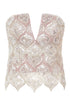 Luciana Palms Sequined Top / Silver