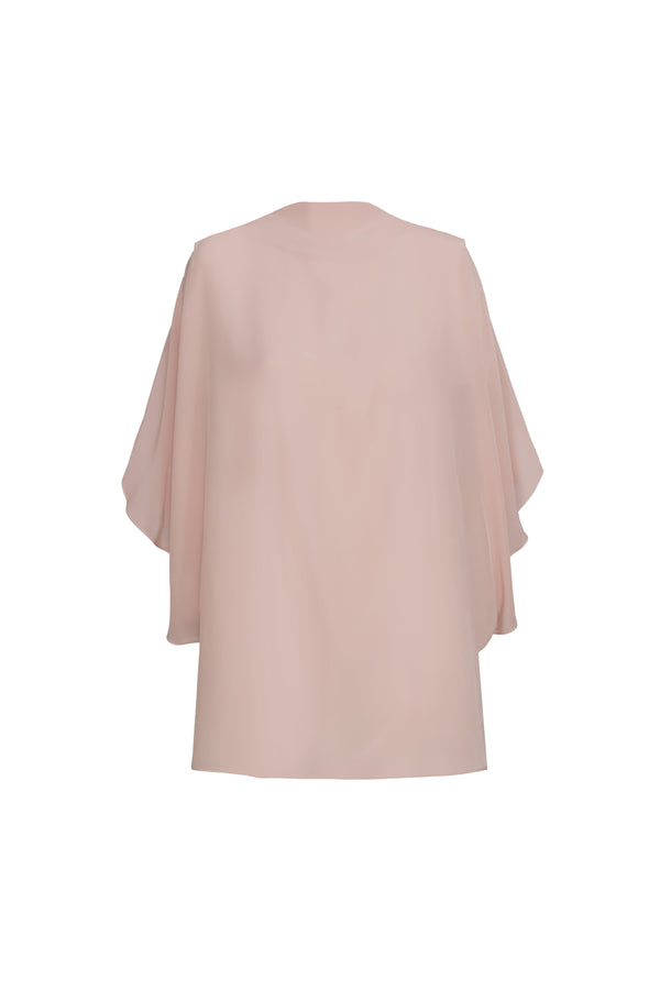 Manzanares Crepe Chine Blouse / Dust Pink