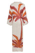 Hojarasca Linen Maxi Dress / Fuchsia Palm