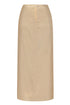 Amaime Satin Silk Midi Skirt / Butter Reptile