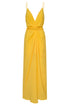Macarena Silk Midi Dress / Yellow
