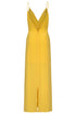 Macarena Silk Midi Dress / Yellow