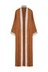 Rafaela Linen Kaftan / Brown & Ivory