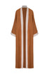 Rafaela Linen Kaftan / Brown & Ivory
