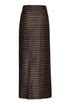 Mapara Satin Silk Skirt / Black & Ivory Seeds