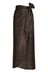 Mapara Satin Silk Skirt / Black & Ivory Seeds