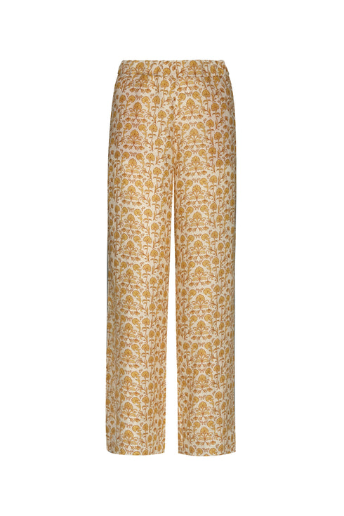 San Benito Linen Pants / Yellow Flowers