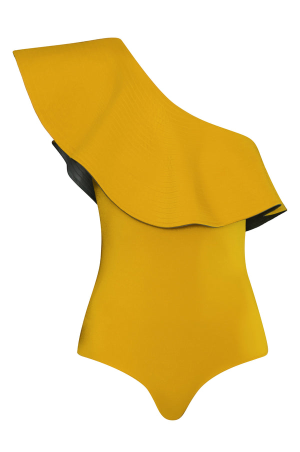 Tucan One Piece / Yellow & Metallic Mint