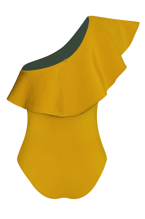 Tucan One Piece / Yellow & Metallic Mint