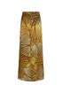 Carlota Satin Silk Maxi Skirt / Yellow Intricate Shells