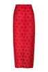 Mapara Martellato Silk Wrap Skirt / Red Polka Palms