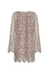 La Maestranza Sequined Palms Mini Dress / Silver