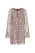 La Maestranza Sequined Palms Mini Dress / Silver