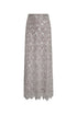 Carlota Palms Sequined Maxi Skirt / Silver