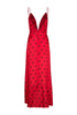 Sabina Martellato Silk Midi Dress / Red Polka Palms
