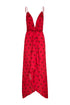 Sabina Martellato Silk Midi Dress / Red Polka Palms