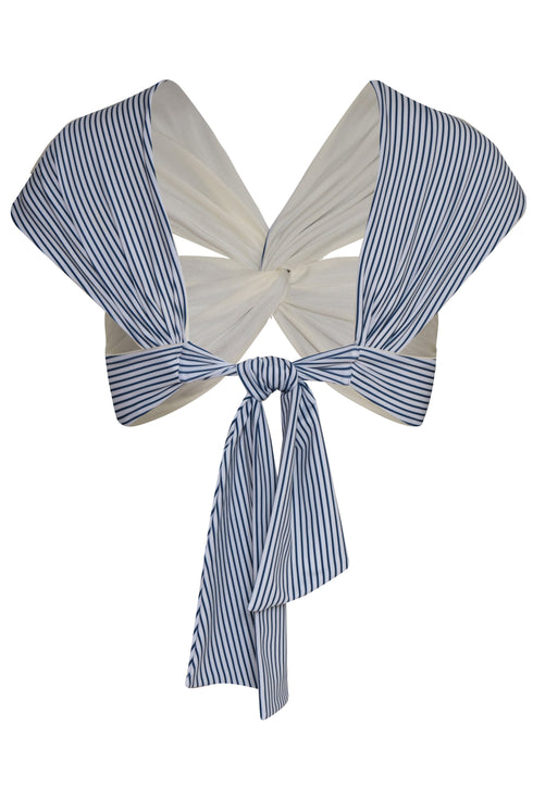 Iris Top / Navy Stripes - Ivory